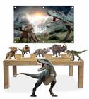 Kit Display Mdf Dinossauro Com 6 Pçs + Painel 200X150M