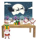 Kit Display Mdf Feliz Natal Papai Noel 5 Peças+Painel Grande