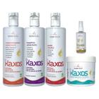 Kit Divine Mèches Kaxos Shampoo Condicionador Creme para Crespos Óleo Máscara