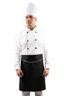 Kit Dolmã chef cozinha + Chapéu + Avental chef cozinha masculino