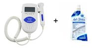 Kit Doppler Sonar Fetal Monitor Sons Batimento Cardíaco Bebê + Gel Clínico Condutor 100g