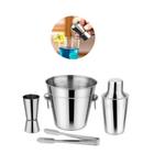 Kit Drink Bar Man Profissional Aço Inox Coqueteleira Dosador - Master Home