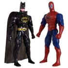 Kit Dupla De Heróis Articuláveis Batmam Traje e Homem Aranha