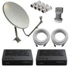 Kit Duplo Completo De Receptor Digital Hd Intelbras + Antena