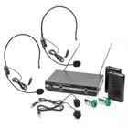 Kit Duplo Microfone Sem Fio para Pastores, Palestrantes, Professores Modelo LE-910M - Lelong