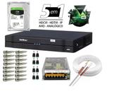 Kit Dvr 16 Canais Intelbras Full Hd + Cabo + fonte + Conectores C/Hd 500 GB