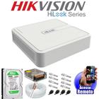 Kit Dvr 4 Canais Hilook 104g-k1 Full Hd + Cabo + fonte + Conectores para 4 Câmeras C/Hd 500GB