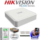 Kit Dvr 8 Canais Hilook Full Hd 108g-k1 + Cabo + fonte + Conectores para 8 Câmeras C/Hd 500GB