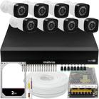 Kit DVR Intelbras 16 canais H.265 2TB 8 câmeras Full HD 20m