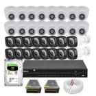 Kit Dvr Intelbras 32 Canais Com 32 Câmeras Full Hd 1080p + HD 4tb