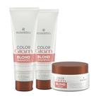 Kit Ecosmetics Color Glam Blond 2X Shampoo 250ml, Máscara 220ml