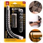 Kit Eixo Extensor Adaptador Soquetes Philips Torx 21 Peças