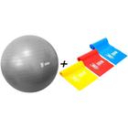 Kit Elastico Extensor Musculação E Bola Pilates 55 Odin Fit