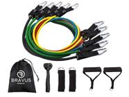 Kit Elástico Extensor Tubing Premium Bravus Sport