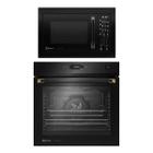 Kit Electrolux Forno de Embutir Elétrico 80L e Microondas 34L Preto 220V