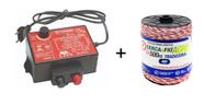 Kit Eletrificador Cerca Elétrica Rural Gado e Fio 500m 50km