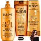 Kit Elseve Óleo Extraordinário Loreal Paris Creme Milagroso 3 em 1 Flores Preciosas Pentear Nutrição