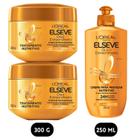 Kit Elseve Oleo Extraordinario Loreal Paris Tratamento Nutritivo Pentear Banho de Brilho para Cabelos Secos