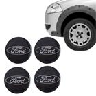 Kit Emblema Adesivo Ford P/ Calota Resinado 4 Peças - VIA PEÇAS