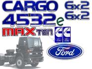 Kit emblema cargo 4532e 6x2 max ton cummins resinado 8 peças - FORD CAMINHÕES