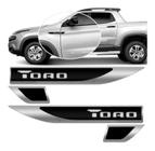 Kit Emblema Fiat Toro 2016 Até 2021 Lateral Resinado Adesivo