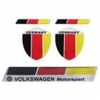 Kit Emblemas Adesivos Resinados Escudo Germany Alemanha Lateral Grade Coluna Vw Audi Bmw
