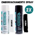 Kit Emborrachamento spray Branco/Preto Revestik 400ml (Impermeabilização, emborrachamento, vedação)