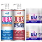 Kit Encaracolando Juba 1L - Shampoo Higienizador 1L - 2 Máscaras Hidro Nutritiva 500gr Widi Care