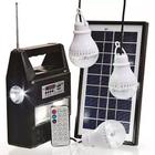 Kit Energia Solar Para Acampamento Com Rádio Fm + 3 Lâmpadas De Leds