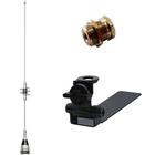 Kit Enfeite Antena 44cm Suporte Caminhonete Adaptável Carroceria Strada Saveiro Pickup Hilux S10 L200 Parafuso Fixação