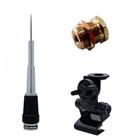 Kit Enfeite Antena Móvel Px 1,62 metros B-2070 Suporte Bi-Articulado Tampa Porta Malas Capô Parafuso Fixação