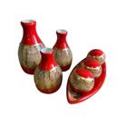 Kit Enfeite Decorativo Cerâmica Trio de Vasos Centro de Mesa Sala Rack - Bojudinha