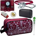 Kit Enfermagem Acadêmico Com Aparelho de Pressão Estetoscópio Rappaport Duplo Estampado Estágio Completo