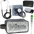 Kit Enfermagem Academico Com Aparelho de Pressao Estetoscopio Rappaport Duplo Transparente Estagio Completo - PREMIUM, P.A. Med, Incoterm