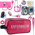 Kit Enfermagem Aparelho Pressao Manual Esteto Multi Completo Premium