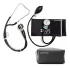 Kit Enfermagem Com Aparelho De Pressão Manual + Estetoscópio Duplo + Bolsa P. A. MED