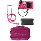 Kit Enfermagem com esteto esfigmo e bolsa Rosa Pink - P.A MED