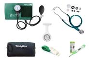 Kit Enfermagem Completo - Relógio Termômetro Garrote Estojo
