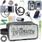 Kit Enfermagem Estetoscopio Multi Aparelho de Pressao Manual Completo Necessaire Transparente Estagio PAMED - P.A. Med