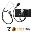 Kit Enfermagem Medidor De Pressão Esfigmomanometro + Estetoscópio - PAMED - Garantia De 2 Anos