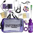 Kit Enfermagem Transparente Academico Aparelho Pressao Bolsa Estetocópio Multi PAMED