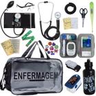 Kit Enfermagem Transparente Completo Aparelho Pressao Manual Estetoscopio Multi PA MED