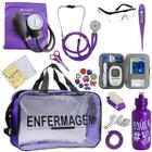 Kit Enfermagem Transparente Medidor Glicose Aparelho Pressao Estetoscópio Multi Incoterm