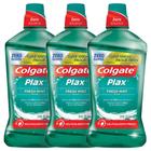 Kit Enxaguante Bucal Colgate Plax Fresh Mint Leve 1L Pague 700ml com 3 unidades