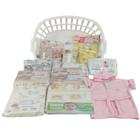 Kit enxoval de bebe infantil + cesto multiuso menina