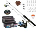 Kit Equipamento De Pesca Completo Vara Molinete Maleta Pronto