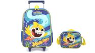 Kit Escolar Baby Shark Disney Mochila De Rodinha + Lancheira