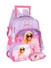 Kit Escolar Barbie Mochila de Rodas Grande + Lancheira Térmica + Estojo