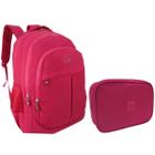 Kit Escolar Bolsa Infantil e Estojo Box Feminino Kit Escolar Impermeável Nylon Resistente Grande