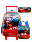 Kit Escolar Carros Mcqueen: Mochila + Lancheira + Estojo